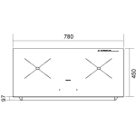 Robam 老板 W2985 78厘米 嵌入式雙頭電磁爐 